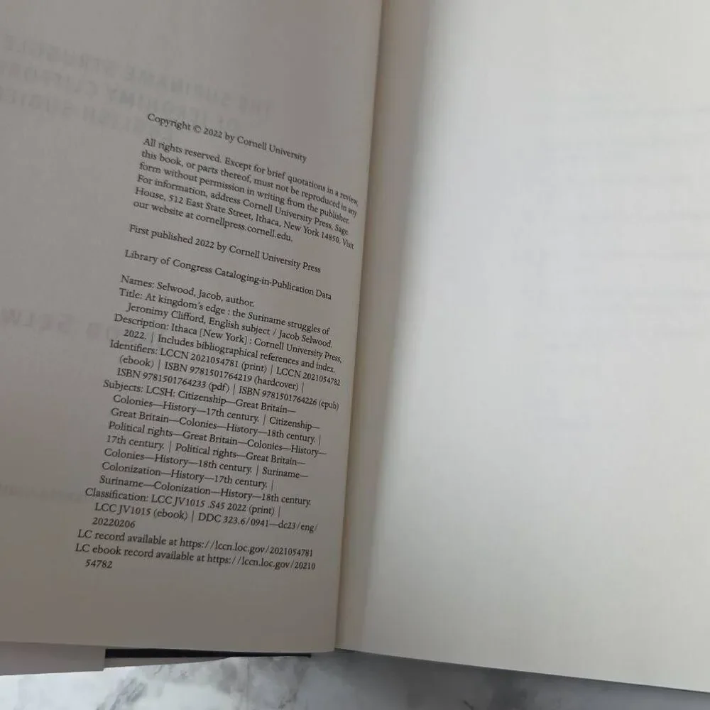 At Kingdom's Edge: The Suriname Struggles of Jeronimy Clifford, English Subject‎